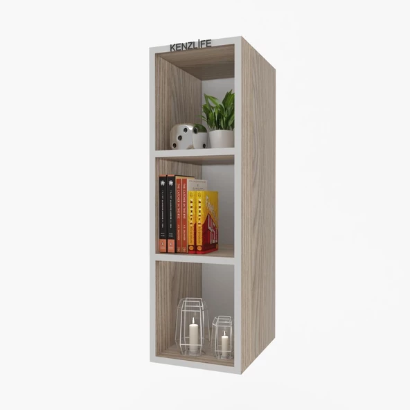 Kenzlife mutfak dolabı ıtır 060.030.30 crd 2 raflı kapaksız ofis banyo kiler evrak kitaplık ürün görseli 1