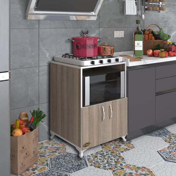Kenzlife ocak dolabı aysu crd 85*60*57 mutfak modül mini fırın mikrodalga banyo ofis ürün görseli 1
