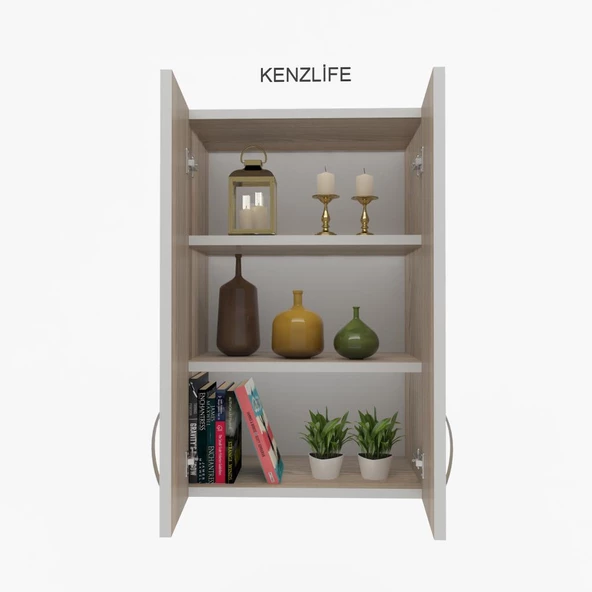 Kenzlife mutfak dolabı idil  060.060.32 crd 2 raflı kapaklı  ofis banyo kiler evrak kitaplık ürün görseli 1