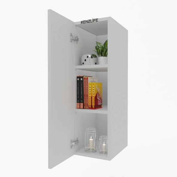 Kenzlife mutfak dolabı irem  060.030.32 byz 2 raflı kapaklı  ofis banyo kiler evrak kitaplık ürün görseli 1