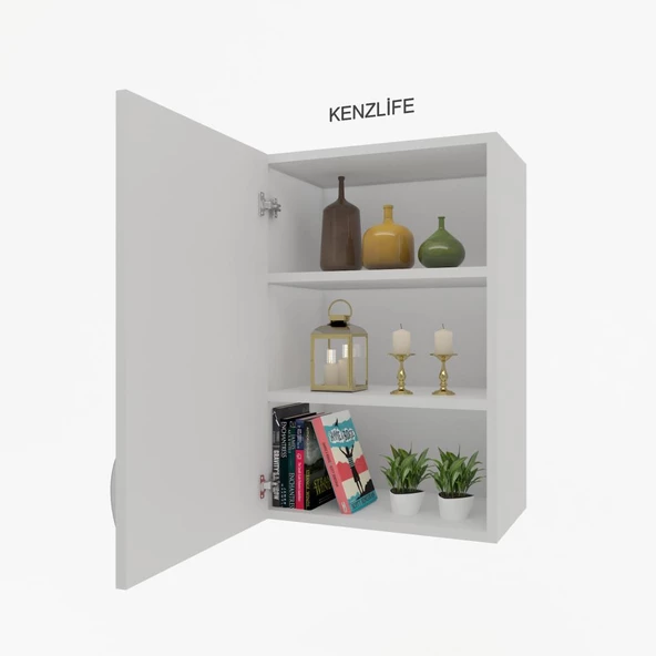 Kenzlife mutfak dolabı irem  090.060.32 byz 2 raflı kapaklı  ofis banyo kiler evrak kitaplık ürün görseli 1