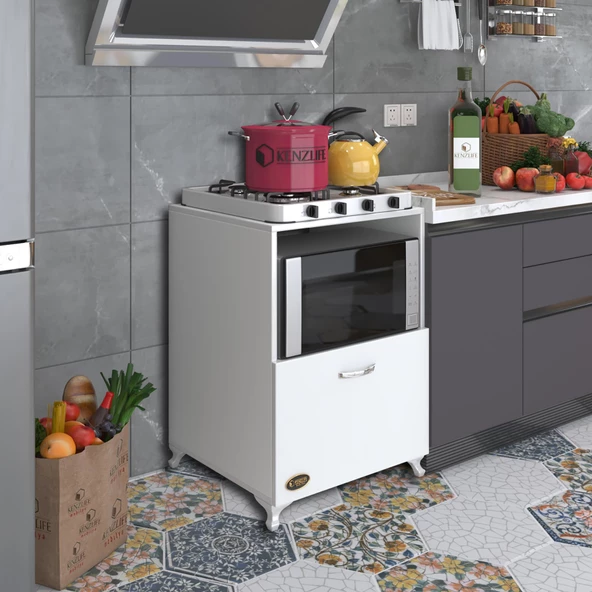 Kenzlife ocak dolabı ayşe byz 85*60*57 mutfak modül mini fırın mikrodalga banyo ofis modül ürün görseli 1