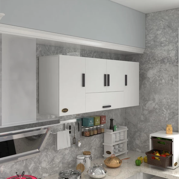 Kenzlife hazır mutfak acus32 byz 060*150*32 mutfak banyo dolabı kapaklı raflı ürün görseli 1
