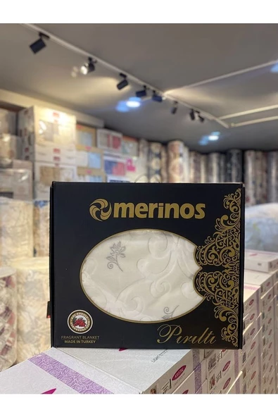 Merinos Pırıltı Çift Kişilik Battaniye ( Simli) KEMİK SİLVER Renk Tek Ebat Beden ürün görseli 1