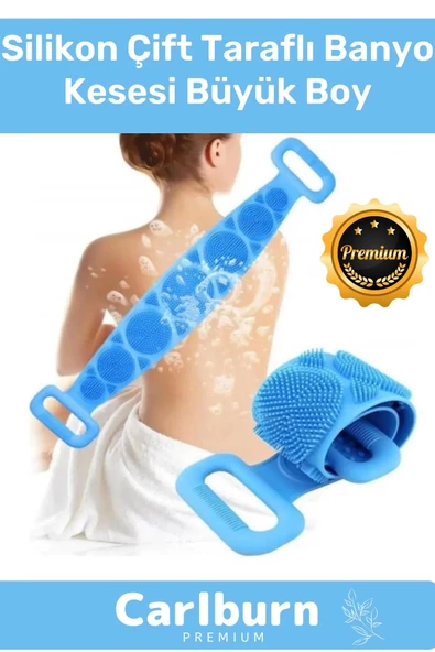 Özel Üretim Back Scrubber Yıkanabilir 70cm x 11cm Silikon Çift Taraflı Banyo Kesesi Büyük Boy ürün görseli 1