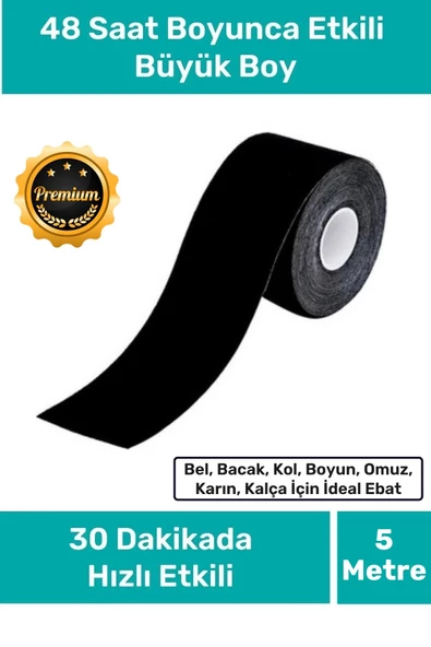 Hızlı Etkili Büyük Boy Kas Eklem Bel Bacak Kol Boyun Sırt Omuz Karın Kalça Ağrı IsıI Bandı 5cm x 5m ürün görseli 1