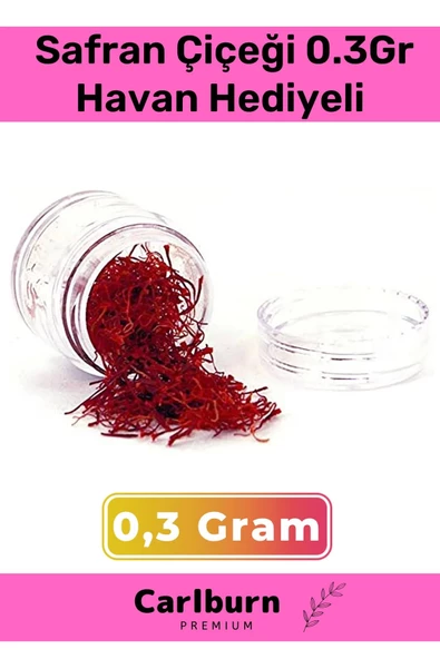 Premium Organik Özenle Toplanmış Dikkatle Ayrıştırılmış Safran Çiçeği 3 Gr - Havan Hediyeli ürün görseli 1
