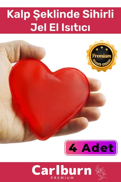 Premium Özel Üretim Kalp Şeklinde El Isıtıcısı Sihirli Jel Isıtıcı Torba Kalpli Cep Sobası 4'lü Set ürün görseli 1