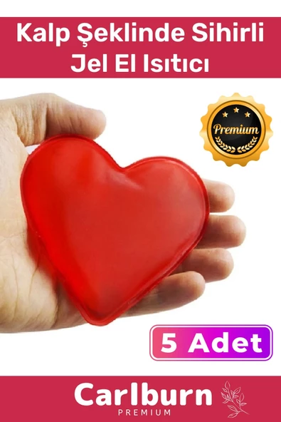 Premium Özel Üretim Kalp Şeklinde El Isıtıcısı Sihirli Jel Isıtıcı Torba Kalpli Cep Sobası 5'li Set ürün görseli 1