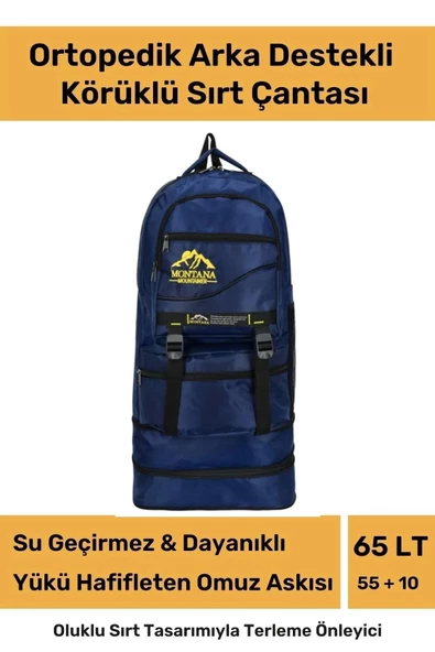 Ortopedik Su Geçirmez Konfor Modeli Fermuarlı Büyük Boy Çok Gözlü Bölmeli Kamp Outdoor Sırt Çantası ürün görseli 1