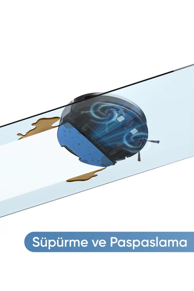 Şımart katya Z Akıllı Robot Süpürge Mop Özellikli - Resim 3