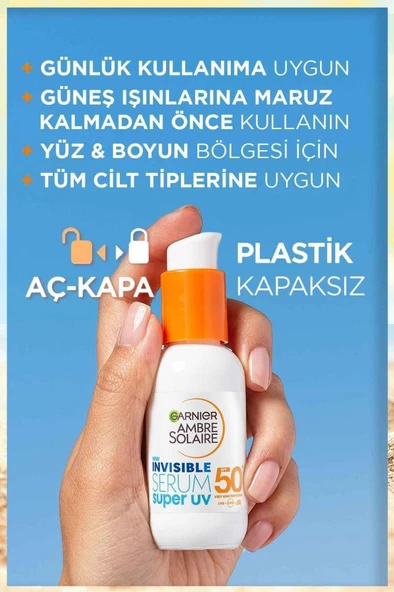 Garnier Ambre Solaire Invisible Spf50 Süper Uv Günlük Güneş Koruyucu Serum 30 ml ürün görseli 1