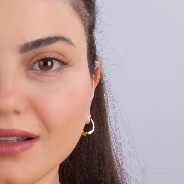 14 Ayar İtalyan Altın Küpe 3 gr - Resim 2