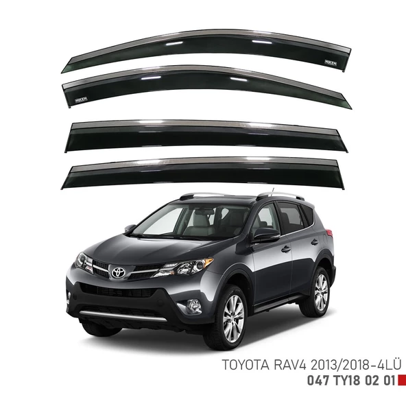 Toyota Rav 4 Kromlu Cam Rüzgarlığı Niken 2013-2018 ürün görseli 1