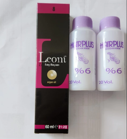 Saç Boyası açık Kumral 8 60 ml+ Oksidan 20volum 60ml ürün görseli 1