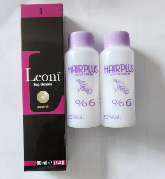 Saç Boyası 60ml Koyu Kahve 3+ 2adet oksidan 20volum 60ml ürün görseli 1