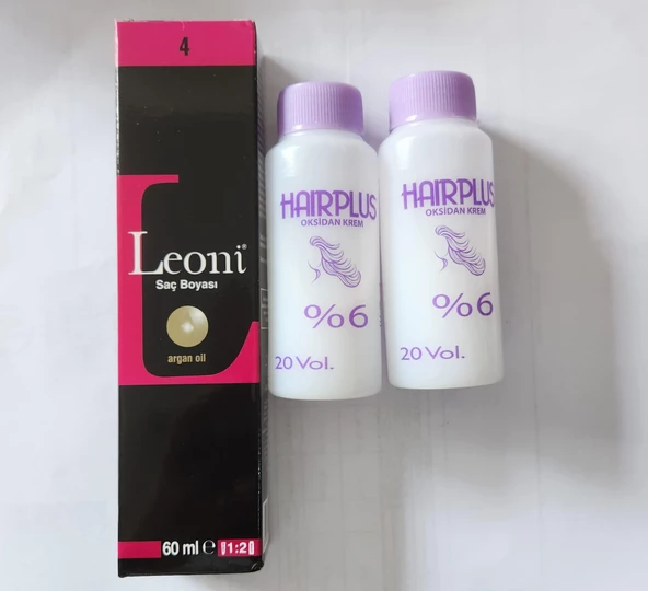 Saç Boyası 60ml Kahve 4+ 2adet oksidan 20 volum 60ml ürün görseli 1