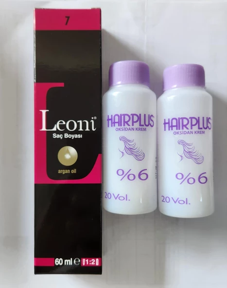 Saç Boyası 60ml Kumral 7+ 2 adet Oksidan 20volum 60ml ürün görseli 1