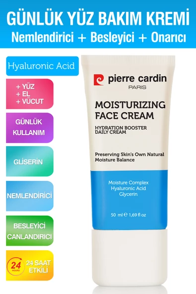 Pierre Cardin Nemlendirici & Besleyici Canlandırıcı Yüz, El Ve Vücut Günlük Bakım Kremi 24 Saat Etkili 50 ml ürün görseli 1
