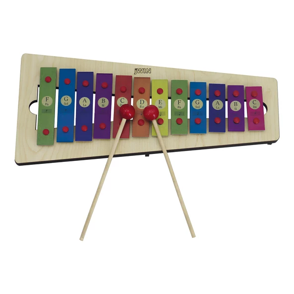 Jwin MT-12 Metalofon 12 Alüminyum Tuşlu Orff - Ritim Aleti + 2 Adet Baget ürün görseli 1