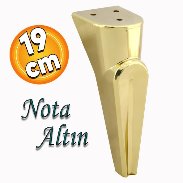 Nota Mobilya Kanepe Tv Ünitesi Konsol Koltuk Ayağı Ayakları Altın Gold 19 Cm ürün görseli 1