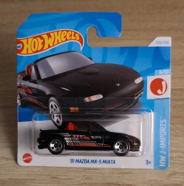 Hot Wheels '91 Mazda MX-5 Miata schwarz J-Imports HTC47 2024 ürün görseli 1