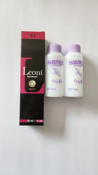 Saç Boyası 60ml Açık Küllü Kumral 8.1+2 Adet Oksidan ürün görseli 1