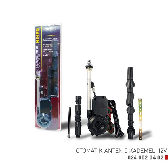 Otomatik Anten 5 Kademeli 12v Niken ürün görseli 1