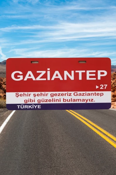 Gaziantep Şehir Temalı Plaka Sök-Tak Pratik yeni nesil ürün görseli 1