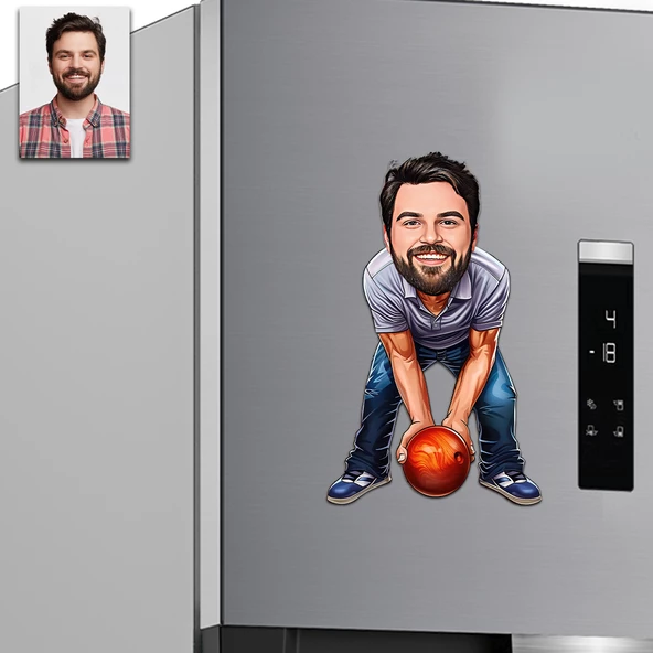 Bowling Tasarımlı Buzdolabı Magneti ürün görseli 1