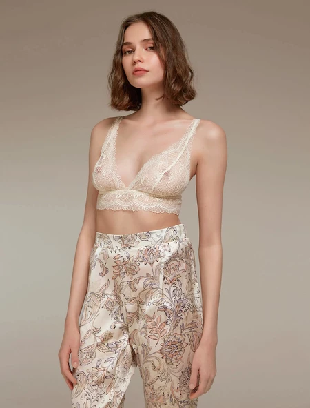Pijama Takım Sabahlık Büstiyer Pantolon LP1314 3'lü Set ürün görseli 1