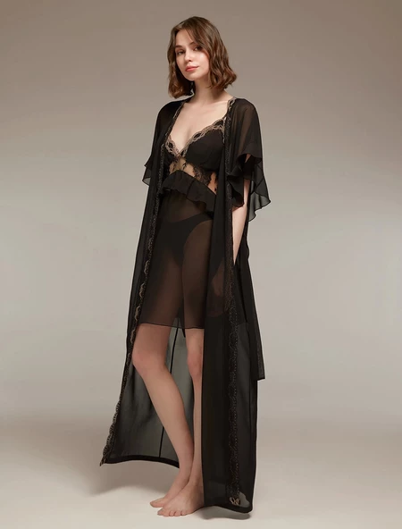 Pijama Takım Gecelik ve Sabahlık LP1341 2'li Set ürün görseli 1