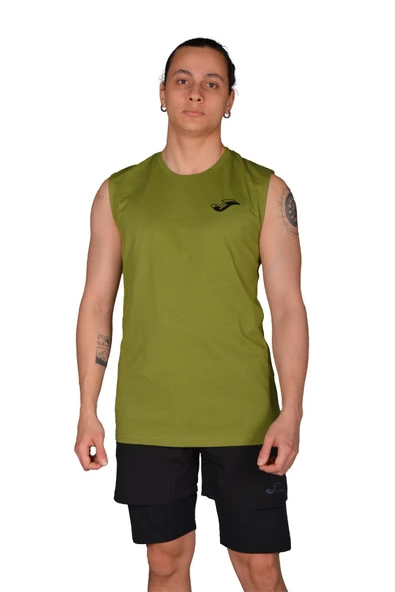 Joma Sprint - Haki Pamuklu Kolsuz Erkek T-shirt - 4231114 ürün görseli 1