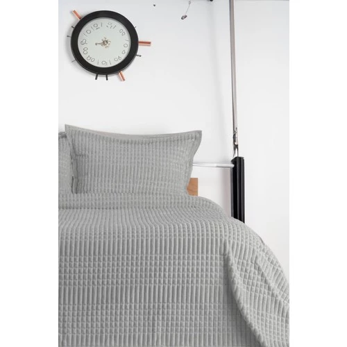 Merinos Modern Line 2 Parça Battaniye Seti - Gri  Ebatlar ürün görseli 1
