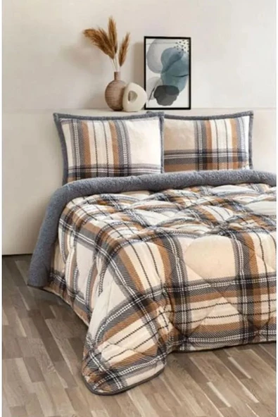 Comforter Çift Kişilik Yorgan Set Volenta Gri ürün görseli 1