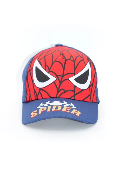 KIRMIZI LACİVERT SPIDER ÖRÜMCEK ERKEK ÇOCUK ŞAPKA - CAPCOA005 ürün görseli 1