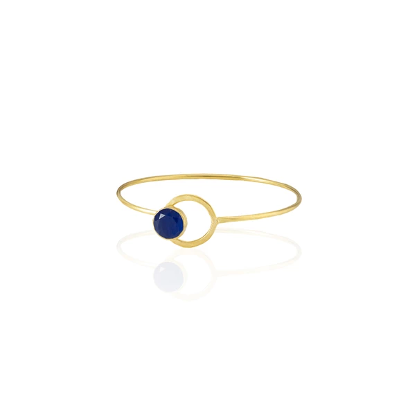 Kadir Jewellery 22 Ayar Altın Kaplama El İşçiliği Zirkon Taşlı Kadın Kelepçe Bilezik ürün görseli 1
