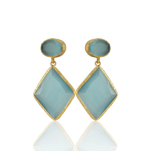 Kadir Jewellery 22 Ayar Altın Kaplama Kadın Sallantılı Küpe -El İşçiliği Ve Hipoalerjenik Küpe ürün görseli 1