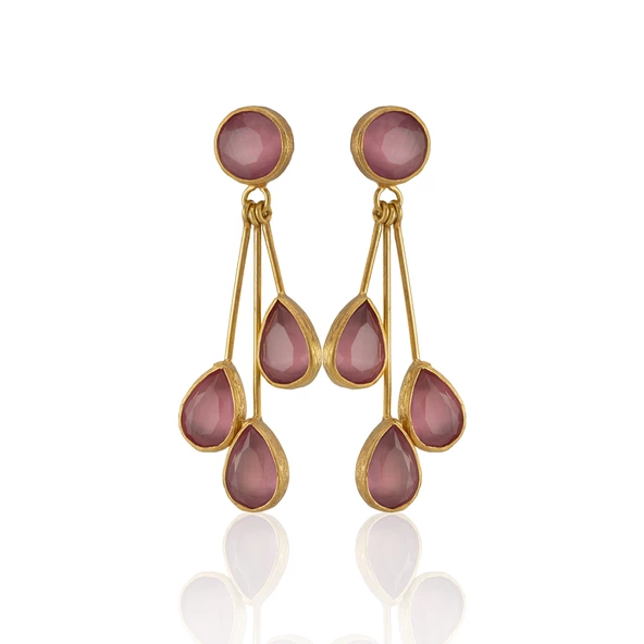 Kadir Jewellery 22 Ayar Altın Kaplama Vintage Küpe -El İşçiliği Ve Hipoalerjenik Küpe ürün görseli 1