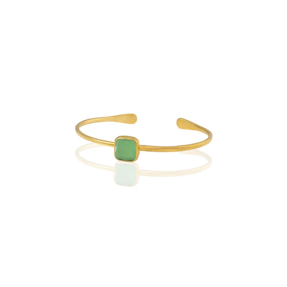 Kadir Jewellery Zirkon Taşlı Ayarlanabilir 22 Ayar Altın Kaplama Bilezik ürün görseli 1