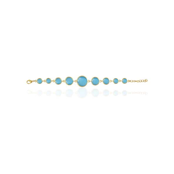 Kadir Jewellery 22 Ayar Altın Kaplama Zirkon Taşlı Ayarlanabilir Zincir Bileklik ürün görseli 1