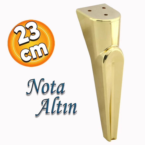 Nota Mobilya Kanepe Tv Ünitesi Koltuk Ayağı Konsol Ayakları Altın Gold 23 Cm ürün görseli 1