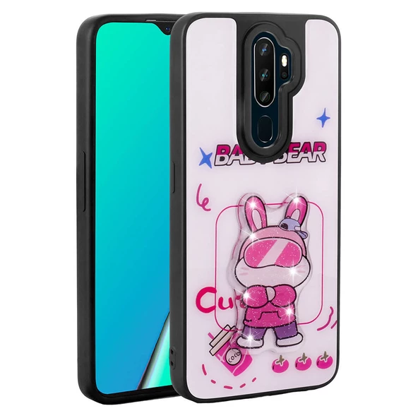 Oppo A9 2020 Kılıf Parlayan Kabartmalı İkonik Figürlü Amas Silikon Kılıf ürün görseli 1