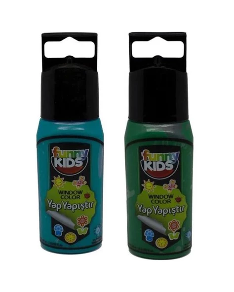 Funny Kıds Yap Yapıştır Set Turkuaz Yeşil 60cc ürün görseli 1