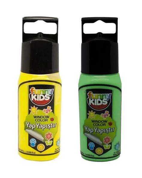 Funny Kıds Yap Yapıştır Set Neon Sarı Neon Yeşil 60cc ürün görseli 1