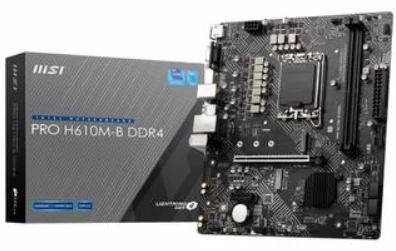 MSI PRO H610M-B DDR4 SOKET 1700 DDR4 3200(OC) PCI-E Gen 4 ,M.2 USB3.2 1x 1G LAN mATX ürün görseli 1