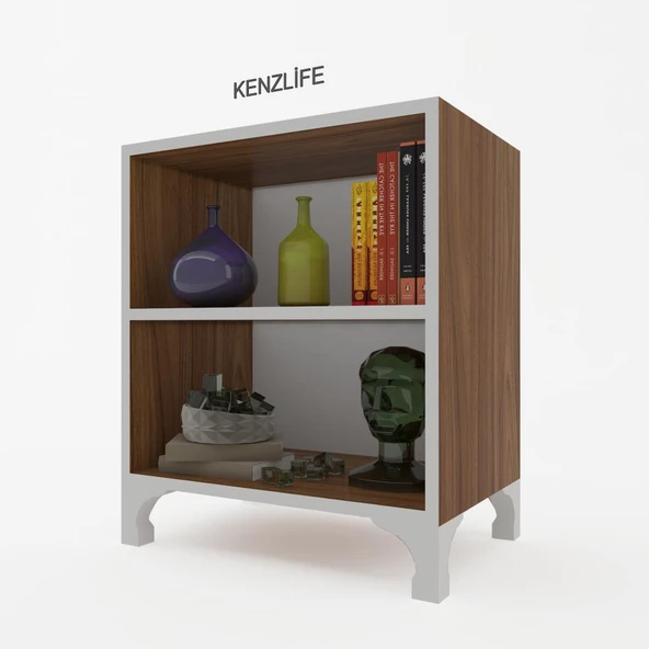 Kenzlife kitaplık tuğçe 048*060*020 cvz ayaklı mutfak dolabı banyo ofis ayakkabılık kiler ürün görseli 1
