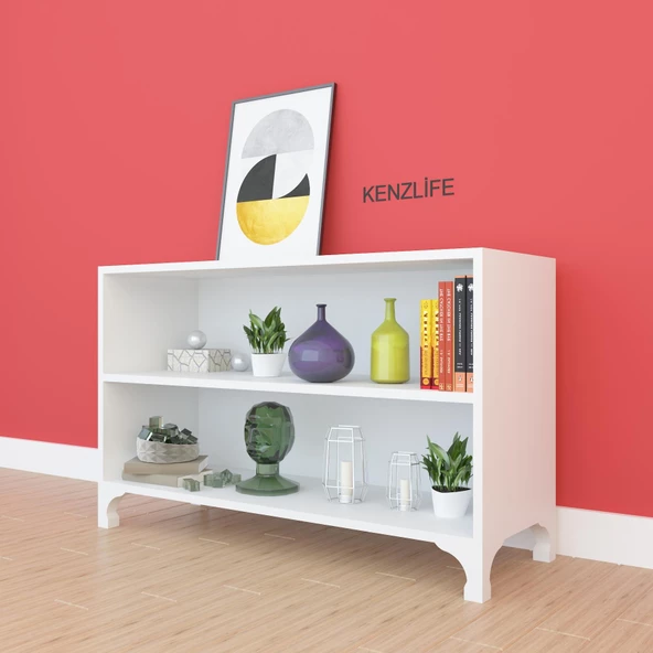 Kenzlife kitaplık tuğçe 048*090*020 byz ayaklı mutfak dolabı banyo ofis ayakkabılık kiler ürün görseli 1