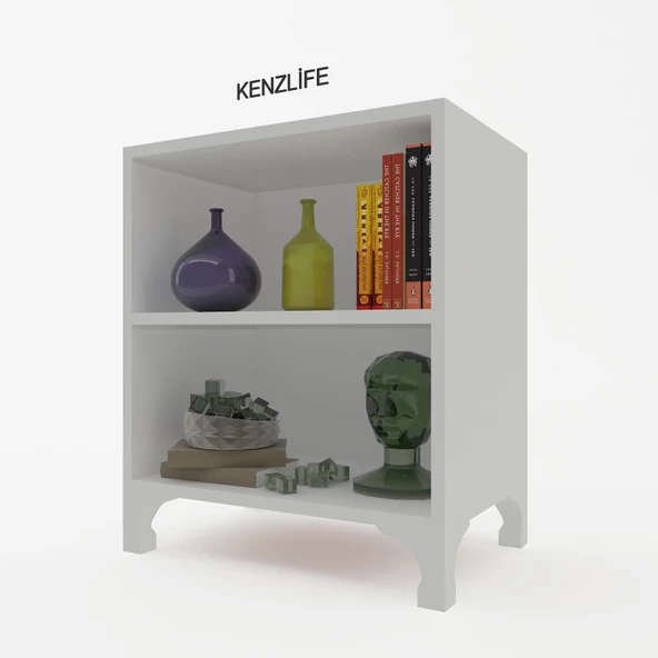 Kenzlife kitaplık tuğçe 068*030*020 byz ayaklı mutfak dolabı banyo ofis ayakkabılık kiler ürün görseli 1