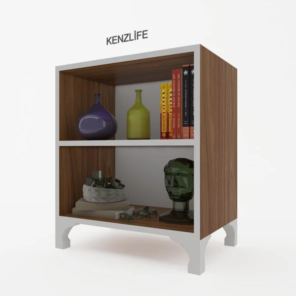 Kenzlife kitaplık tuğçe 068*040*020 cvz ayaklı mutfak dolabı banyo ofis ayakkabılık kiler ürün görseli 1